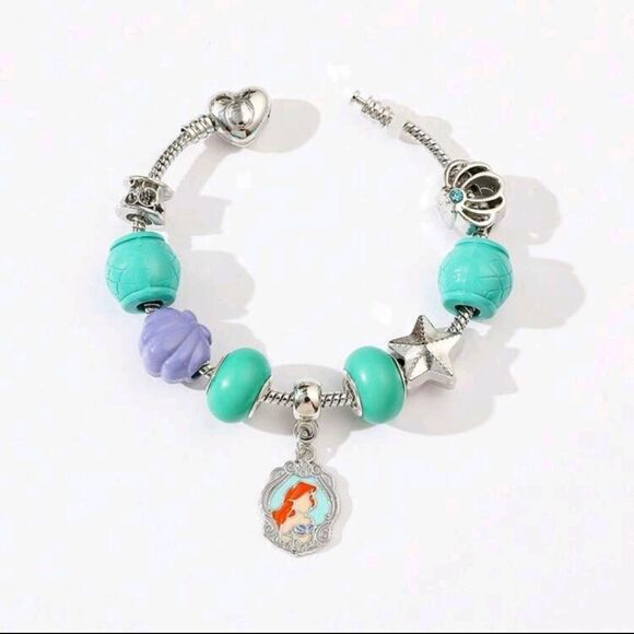 Disneys Little Mermaid Necklace & Charm Bracelet Set - Picture 4 of 5